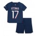 Paris Saint-Germain Vitinha Ferreira #17 Babykleding Thuisshirt Kinderen 2023-24 Korte Mouwen (+ korte broeken)